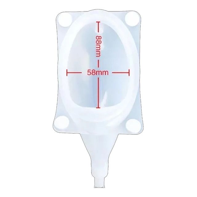 Women's Urivie silicone fitting, 88 by 58 mm oval opening